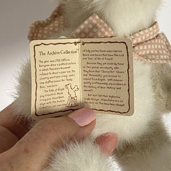 Boyds Bears Lil Peach Bunny Rabbit Gingham Wings Archive Collection Ornament - Picture 5 of 10